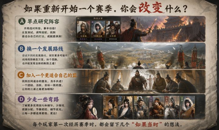 如果重新开始一个赛季,你会改变什么?截图