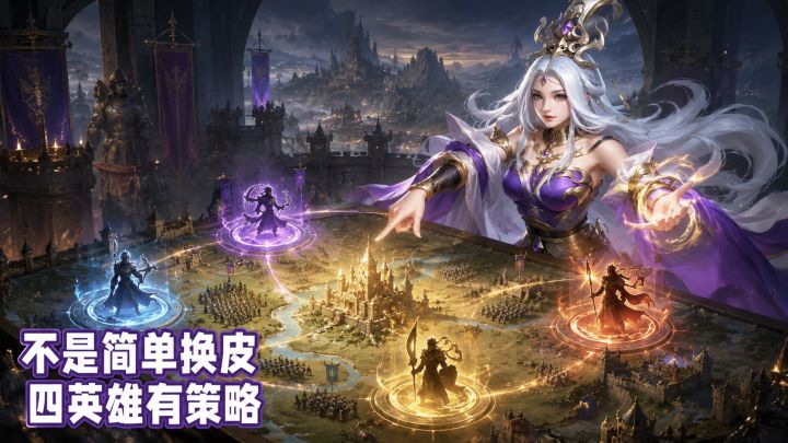 不只是换皮SLG!战争之轮四英雄搭配真有策略空间截图