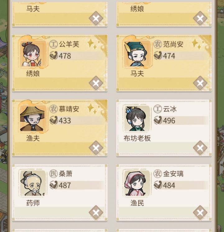 请问驿站里的白色人员和黄色人员啥区别? 黄色人员这能力值也没发现有啥优势啊?截图