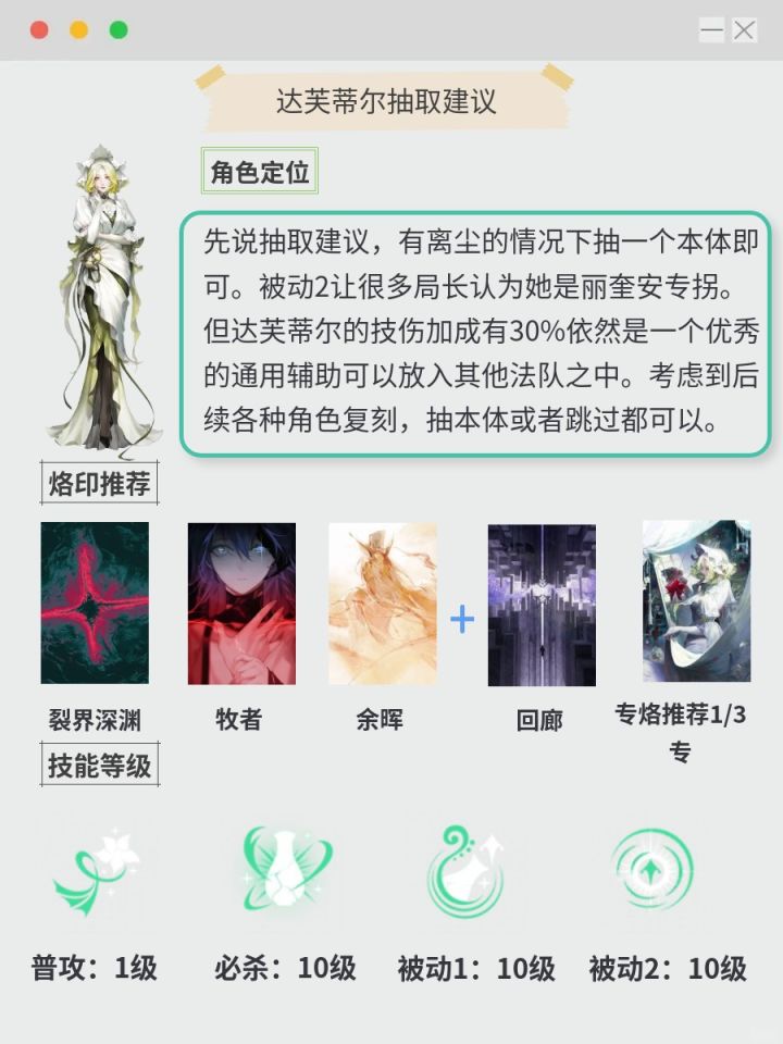 达芙蒂尔养成一图流截图