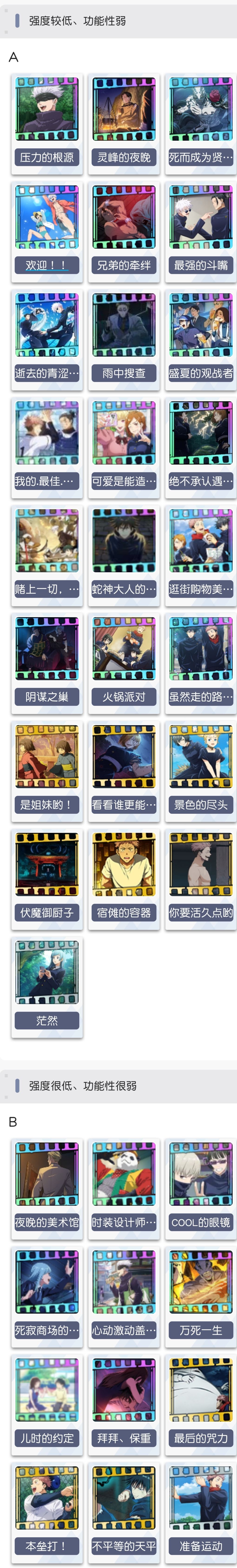 咒术回战回想强度榜 3