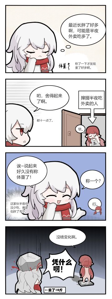 【四格漫画】长胖了