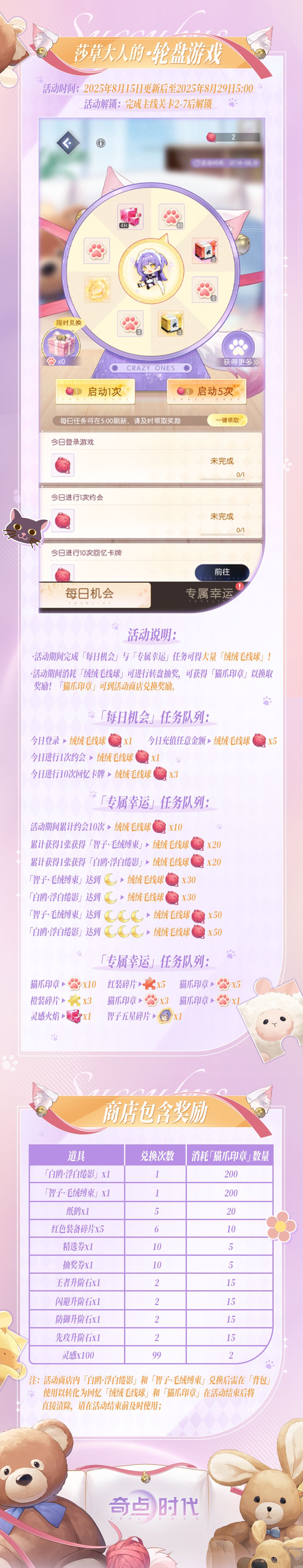 【莎草大人的轮盘游戏】即将开启! 1