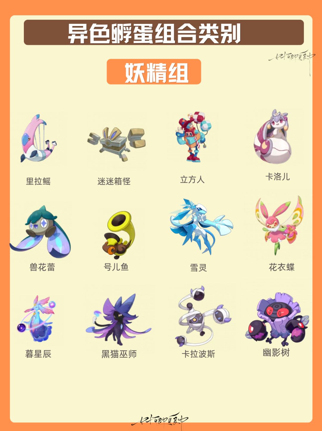 洛克王国世界所有蛋组分类 2