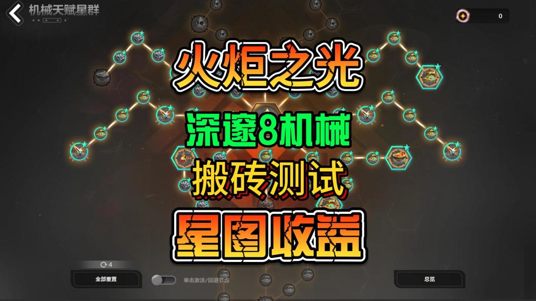 火炬之光无限SS6深邃8机械星图打法收益真实测试截图
