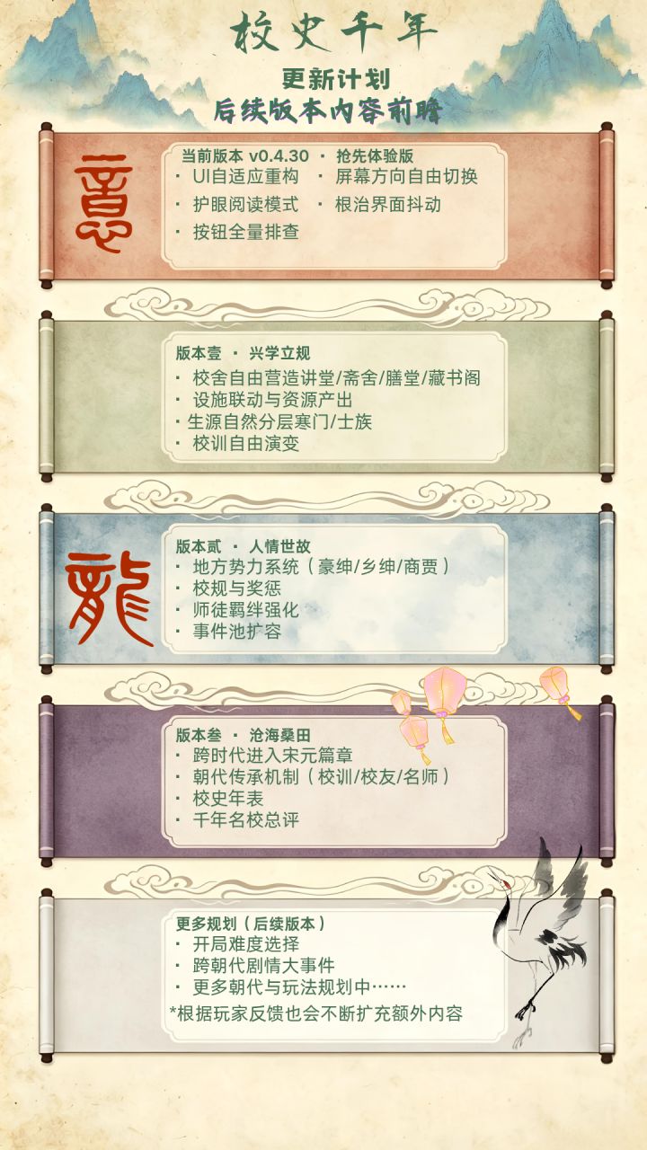 《校史千年》未来版本内容预告截图