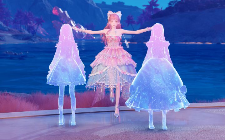 当你学星影把裙子染成粉蓝截图