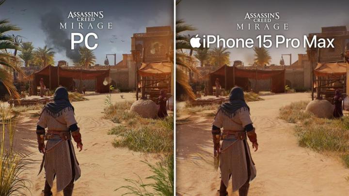 《刺客信条:幻景》iPhone 15 Pro Max vs PC 图像对比截图