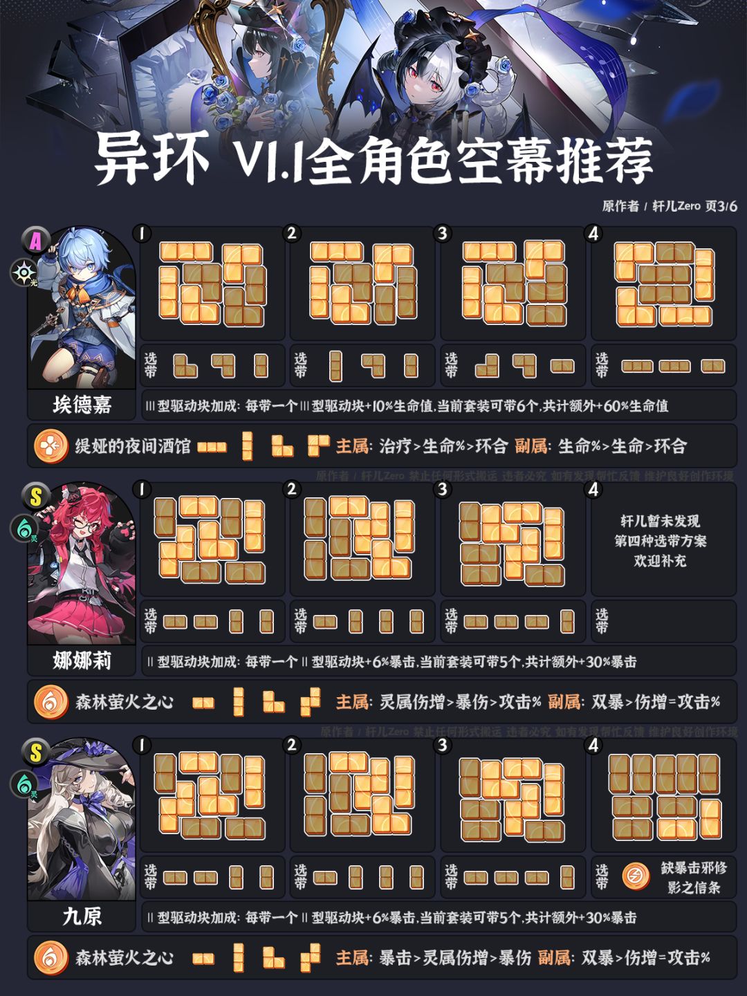 异环V1.1全角色空幕推荐(卡带&驱动块) 3