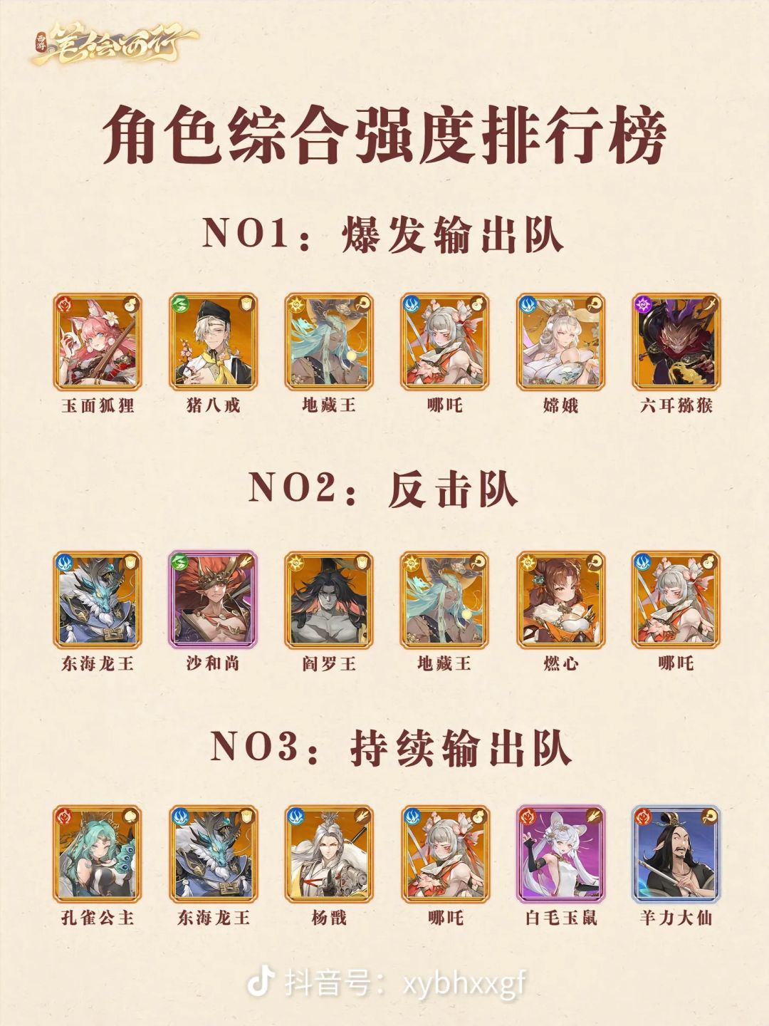 官方发的英雄强度 3