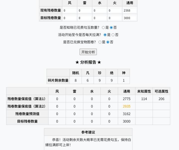 760勾玉3000通用达成截图