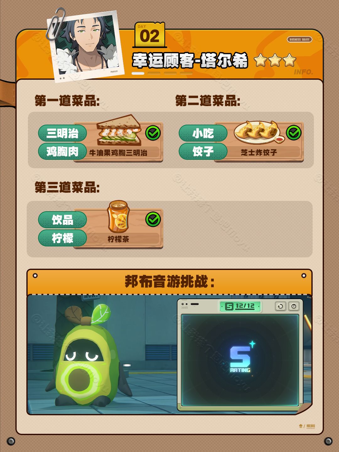 【1.3攻略征集】『当三明治来敲门』全5天 3