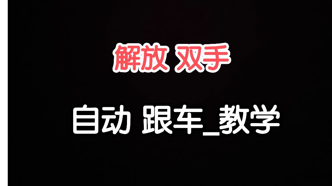 解放 双手，自动跟车教学！（通用）截图