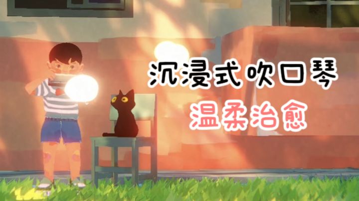 一个男孩,一只小猫,演奏治愈的口琴❗️截图