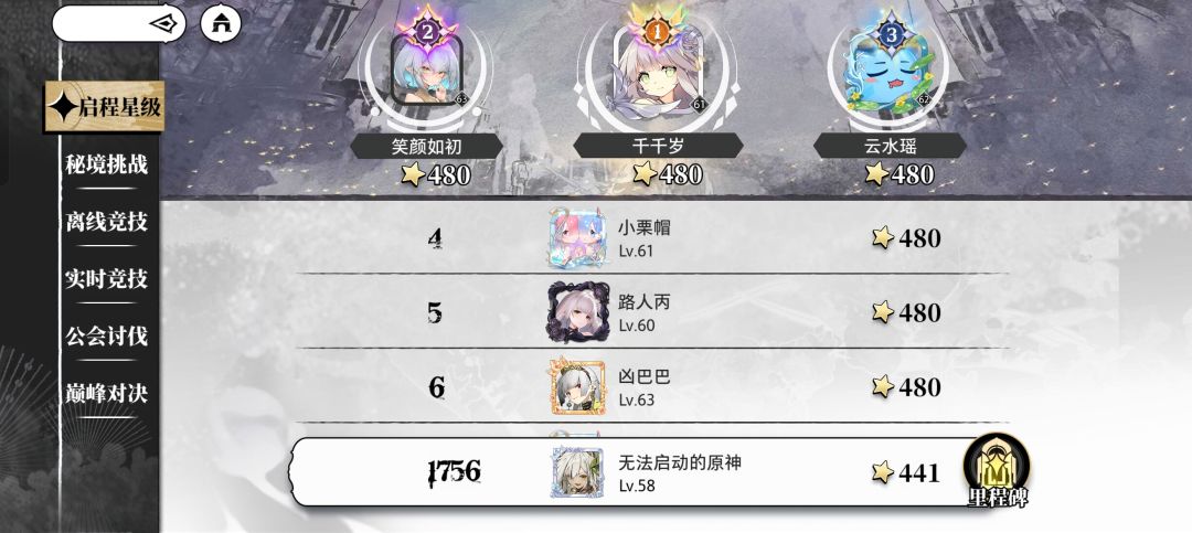 开服也一个月了,发发月卡玩家的大概练度 1