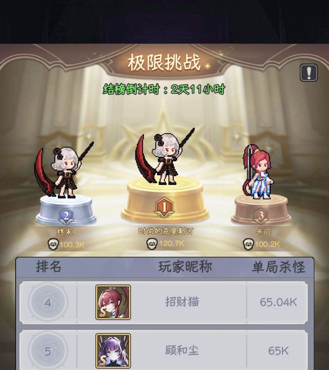 新区极限这个配置可以打100k吗 2