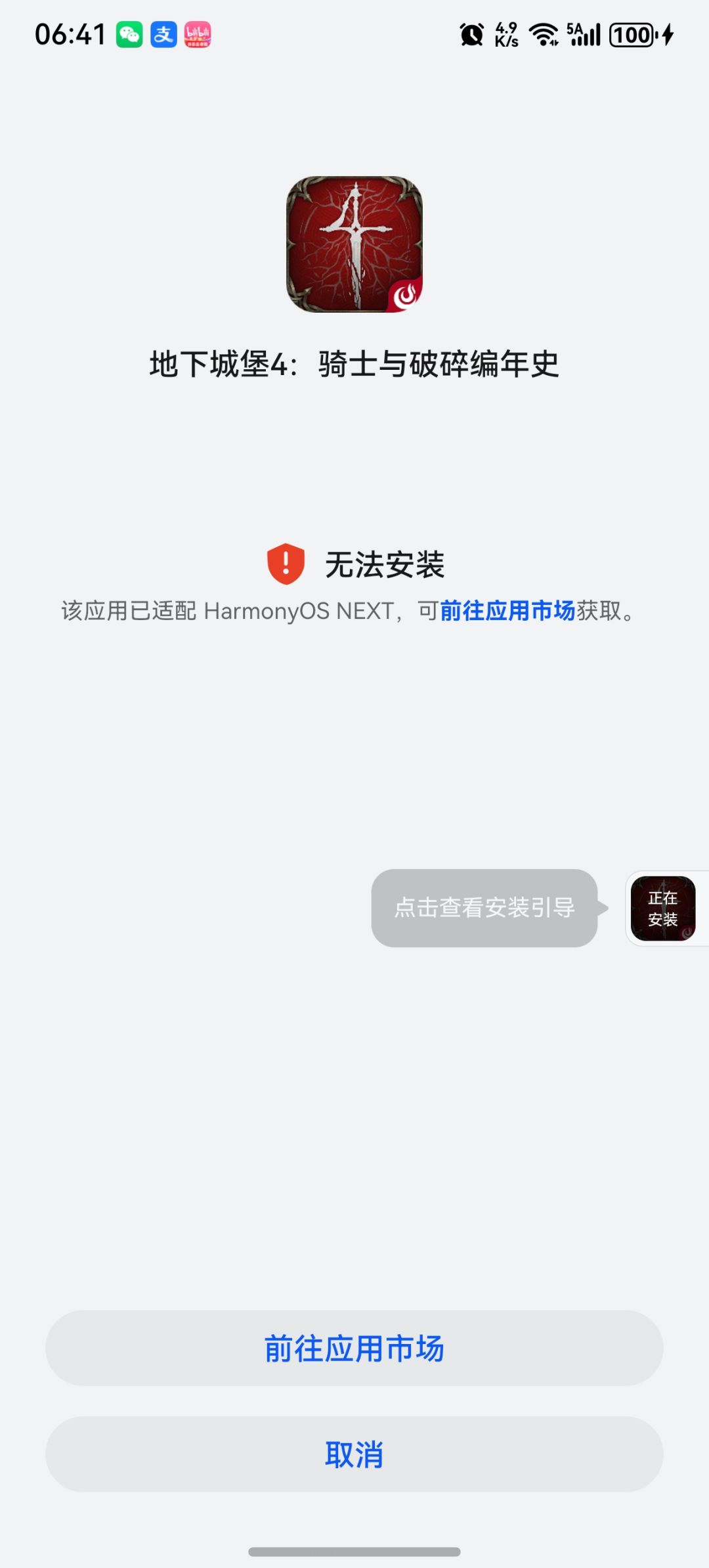 不能安装 1