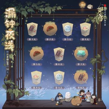 ⌛“漏钟夜浅”签到活动即将上线