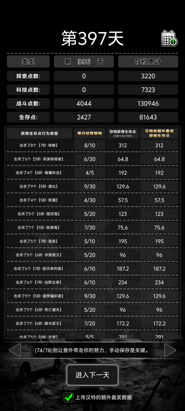 蹦一天2400生存点截图