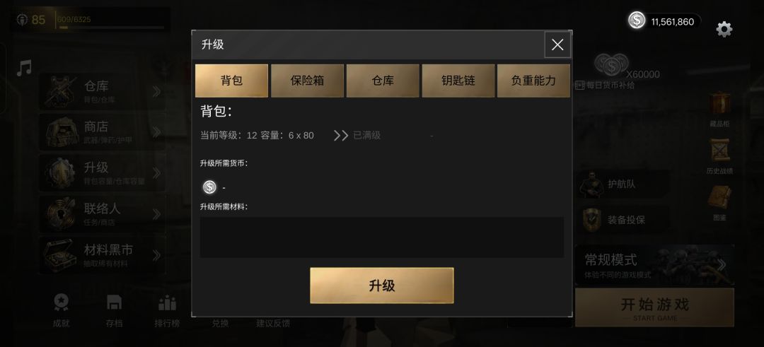 就差一个仓库升级就全满了截图