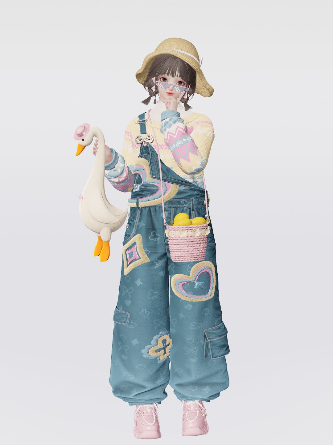 世萌一背带裤 3