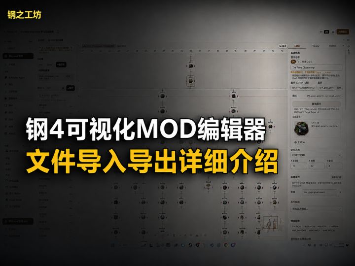 【钢铁雄心4 MOD教程】文件导入导出教程视频·钢之工坊MOD编辑器截图