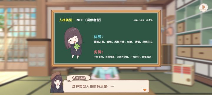 这个这个好容易误测啊,我是isfp她误测成infp了截图