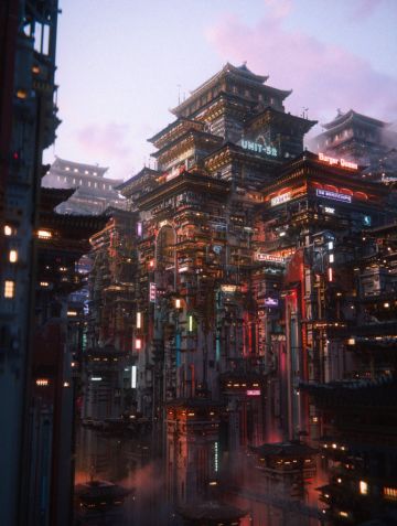 《我的世界》玩家神作赛博朋克城，网友惊呼 “不像游戏做的”