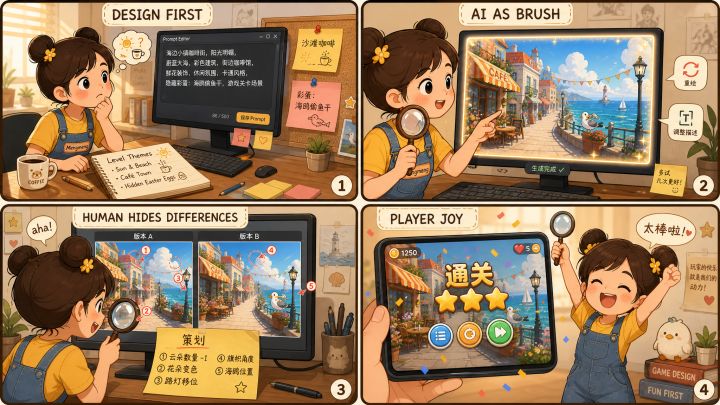 🎨 你看到的每一关,都是我们"设计"出来的惊喜(AI 只是画笔)截图