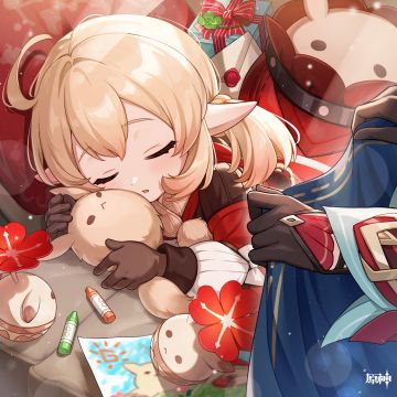 可莉生日快乐｜嘟嘟可蛋糕…大家一起吃。妈妈…也吃…