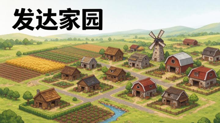 慢慢种田,把空地建成繁华家园截图