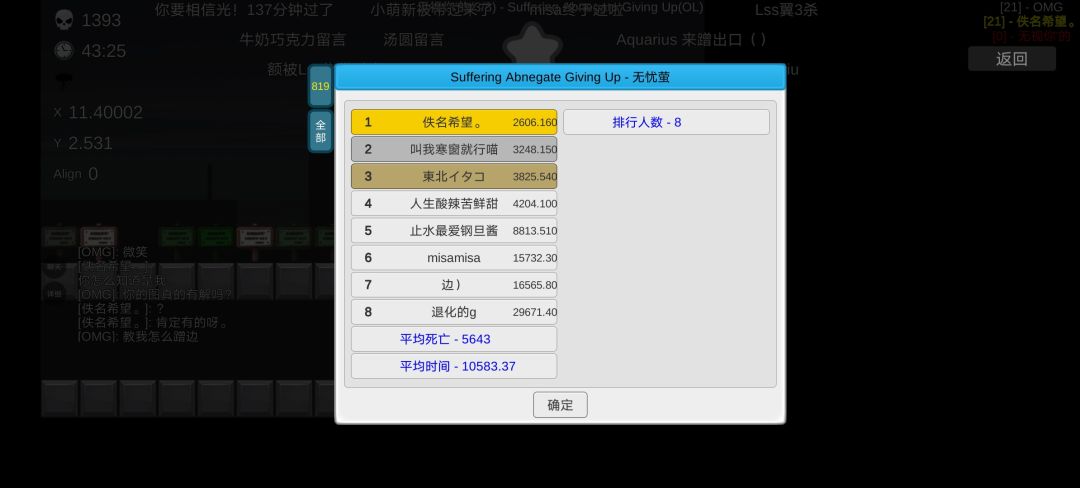 打的很逆天的两个成绩 第二张96难度。 1