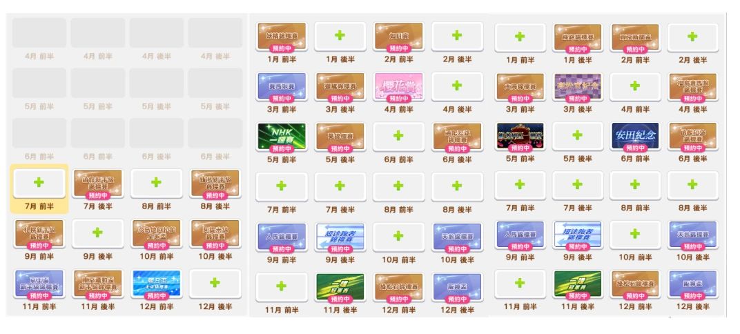 下月短途大赛,存一张赛程表备用 1