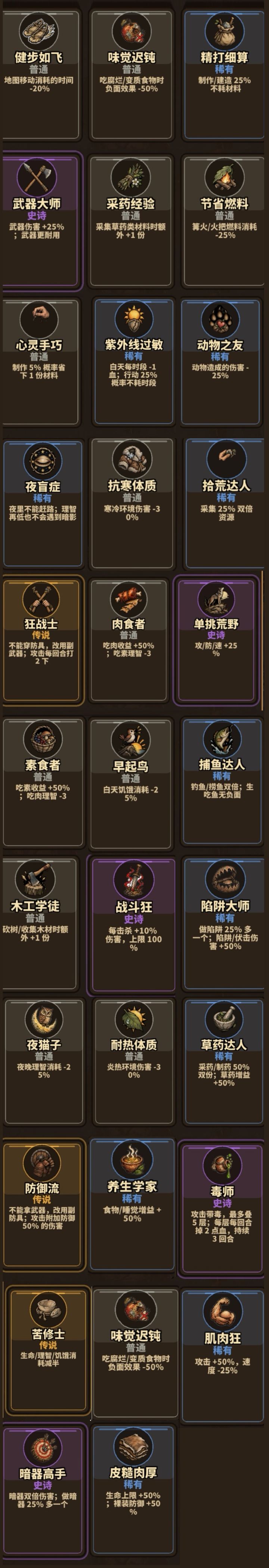 天赋类型截图
