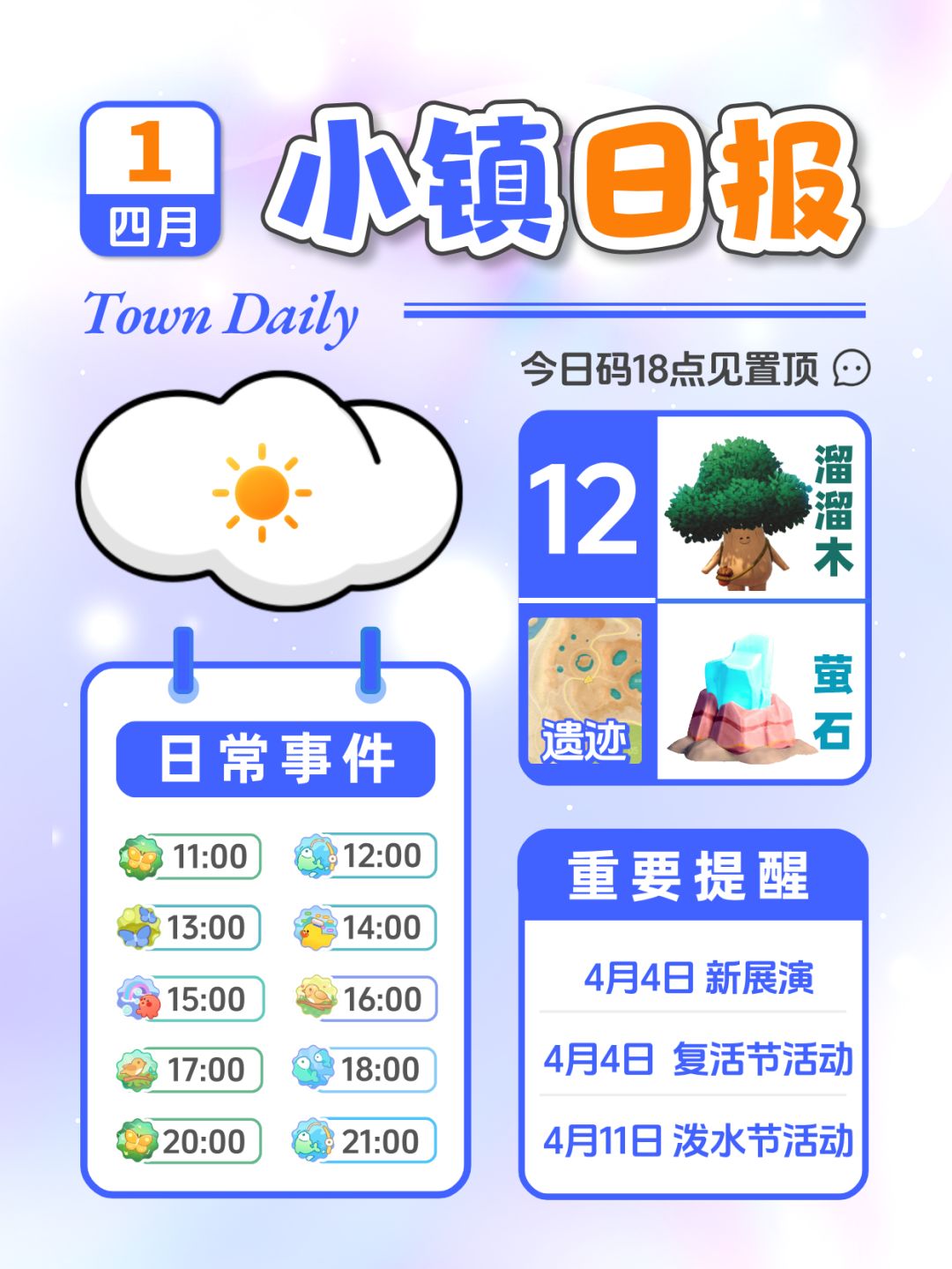 4月1日小镇日报溜溜木萤石 兑换码 每日更截图