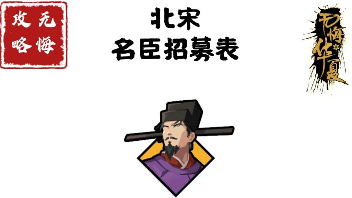 【无悔攻略】北宋名臣招募表截图