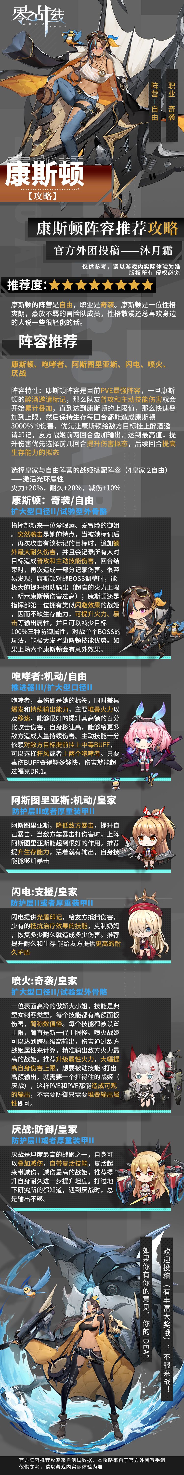 【战姬攻略】康斯顿阵容推荐截图