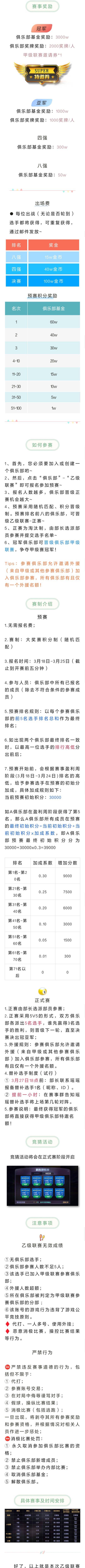 俱乐部乙级联赛细则 1