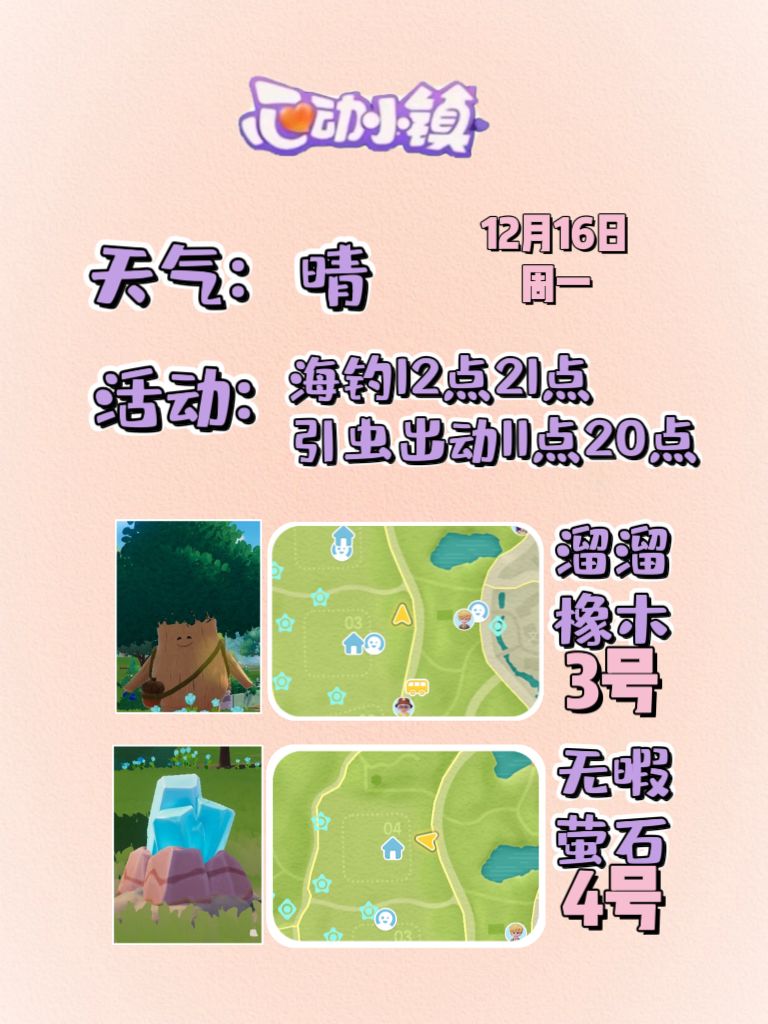 12月16日溜溜木萤石位置及活动摘要 2