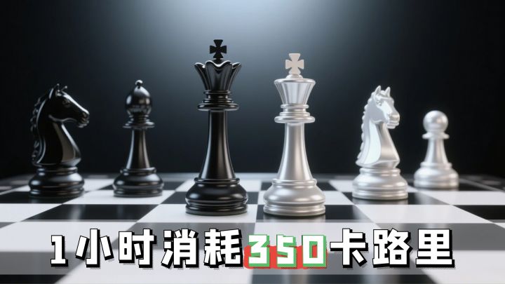 1h=狂奔半小时！国际象棋减肥真香，社畜躺瘦神器！截图