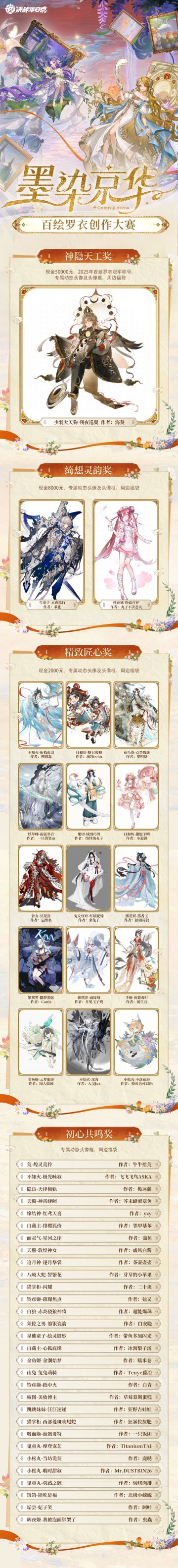 平安京墨染京华同人大赛☆获奖名单公示☆