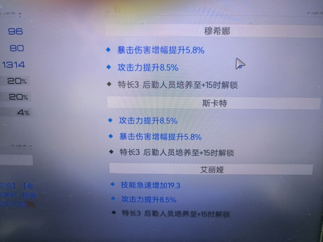 琴诺后勤这样的词条够用吗 1