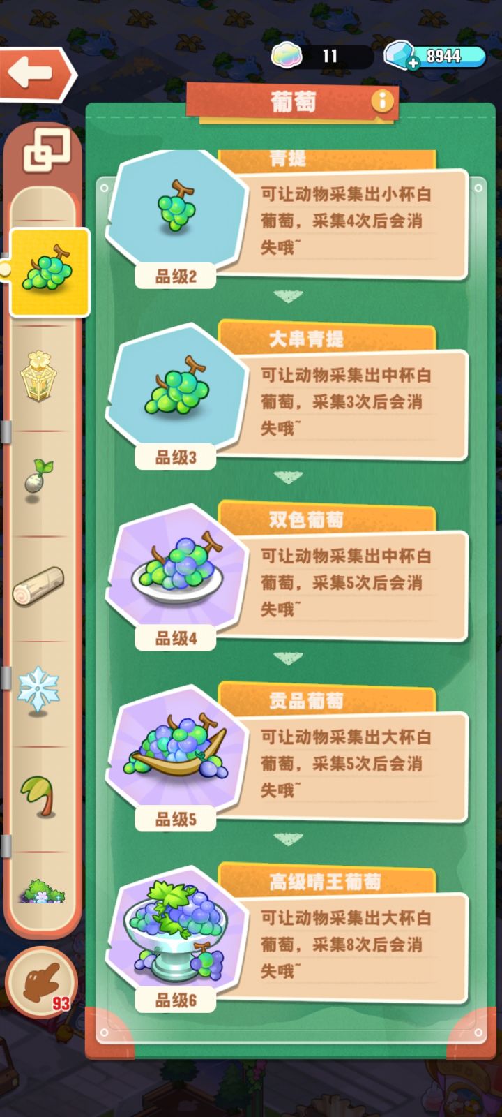 关于葡萄和灌木获取果酱的性价比较截图