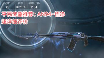 平民武器推荐AN94-悟净超详细评价