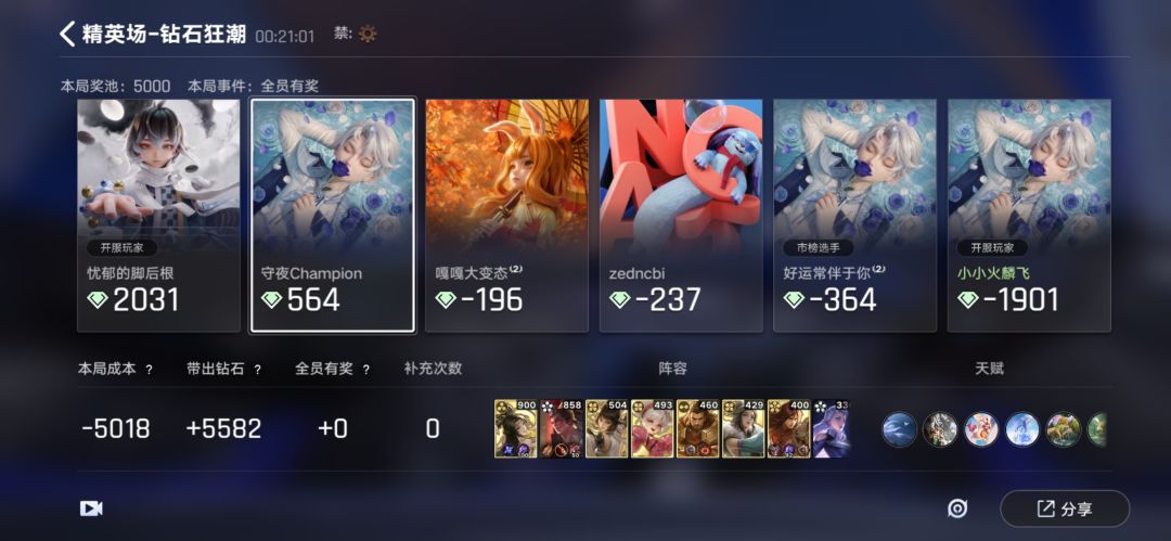 钻石狂潮结算bug 3