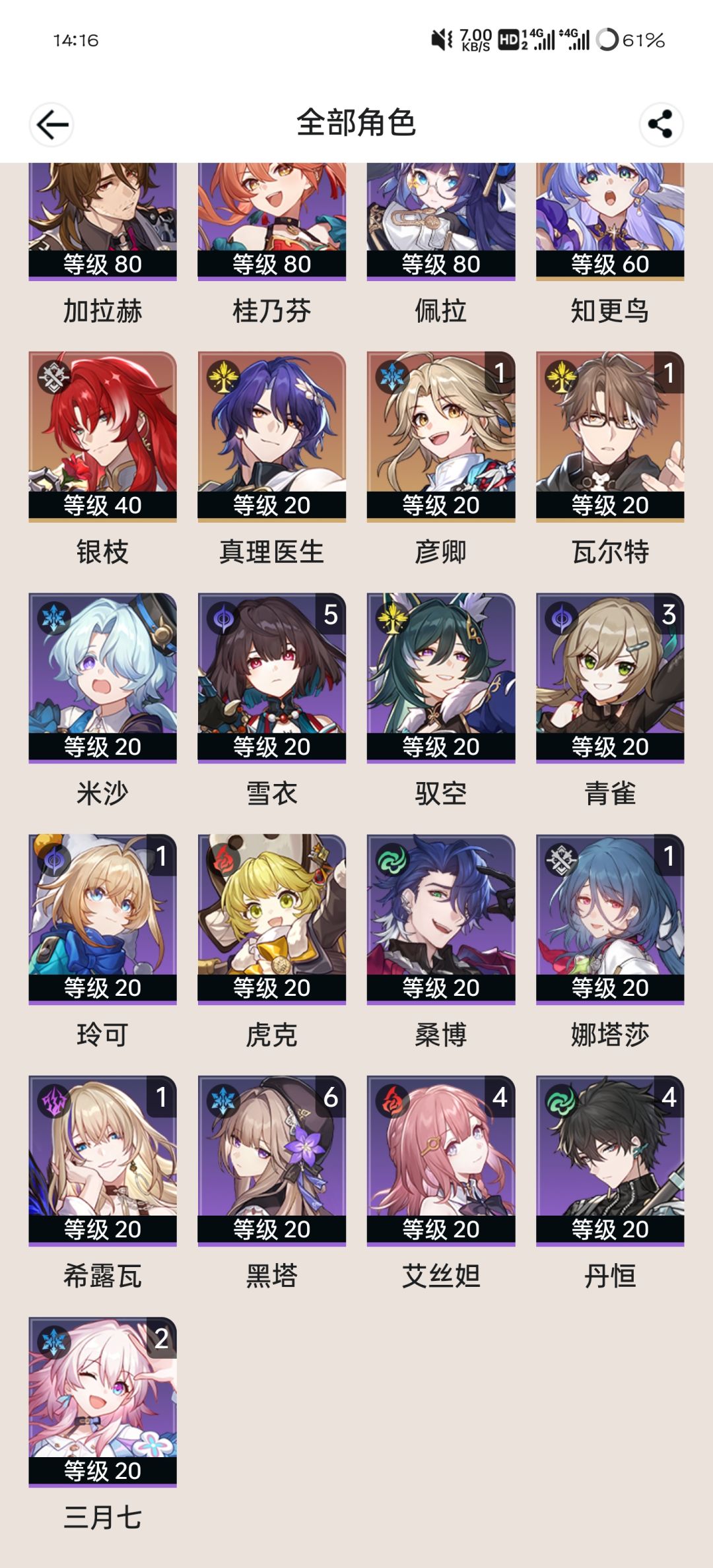 萌新入坑,常驻角是只有彦卿和老杨吗? 1