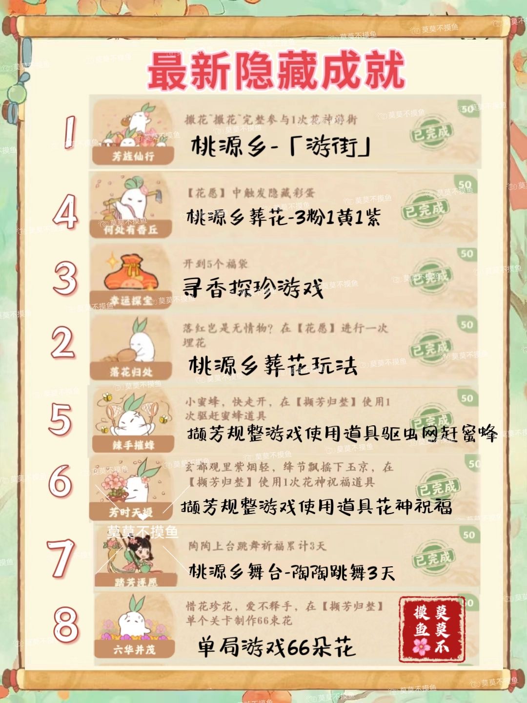 桃源周年庆最新隐藏成就10个 2