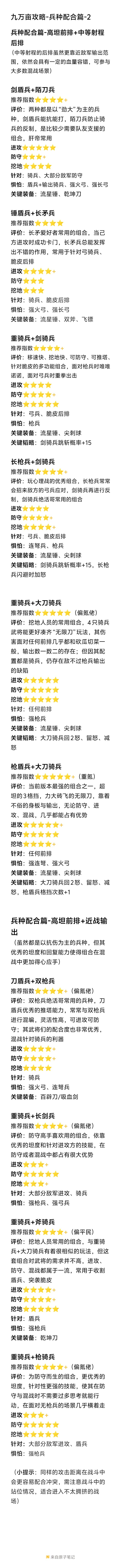 九万亩攻略-兵种配合篇 2