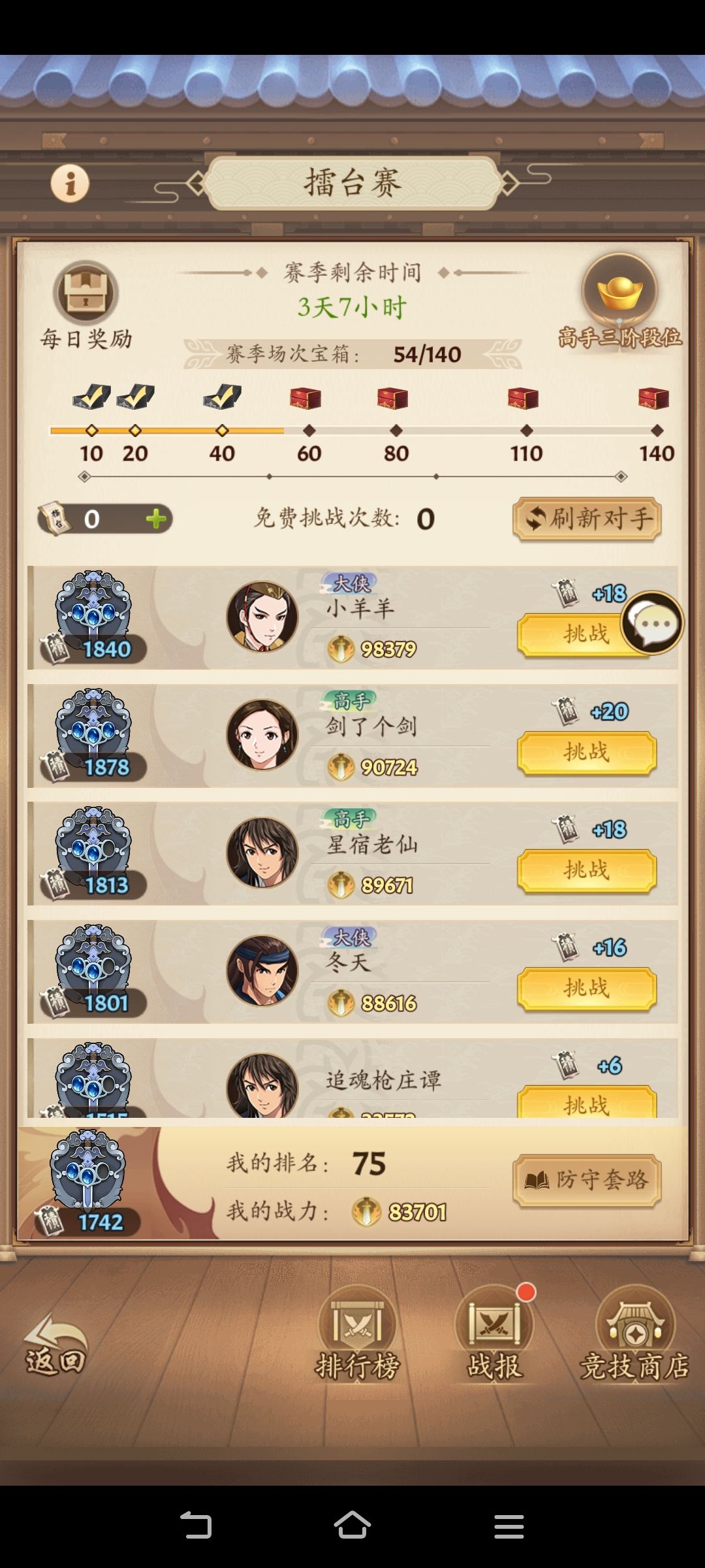 兄弟们,零氪,进四强,这算可以吗? 5