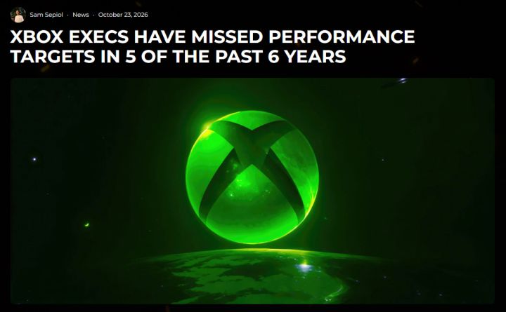Xbox高管业绩不达标!六年有五年没完成目标截图
